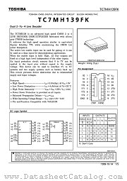 TC7MH139FK datasheet pdf TOSHIBA