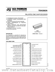 TDA3562 datasheet pdf ST Microelectronics