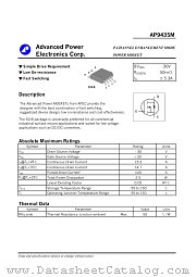 AP9435M datasheet pdf Advanced Power Technology