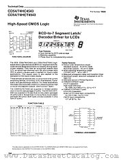 CD54-74HC4543 datasheet pdf Texas Instruments