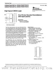 CD54HCT4514 datasheet pdf Texas Instruments