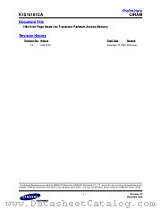 DS_K1S16161CA datasheet pdf Samsung Electronic