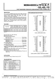 M5M44800CTP-6 datasheet pdf Mitsubishi Electric Corporation