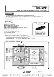 M62498 datasheet pdf Mitsubishi Electric Corporation