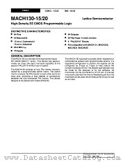 MACH130-15 datasheet pdf Lattice Semiconductor