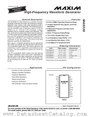 MAX038CPP datasheet pdf MAXIM - Dallas Semiconductor