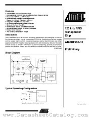 AT88RF256-12 datasheet pdf Atmel