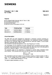 SDA4212 datasheet pdf Siemens