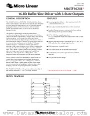 ML65F16244CT datasheet pdf Micro Linear