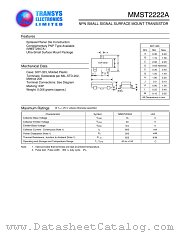 MMST2222 datasheet pdf TRSYS