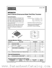 NDS9933 datasheet pdf Fairchild Semiconductor