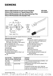 SFH203 datasheet pdf Siemens