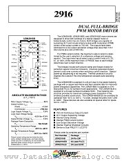 2916 datasheet pdf Allegro MicroSystems