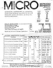 2N-PN3053 datasheet pdf Micro Electronics
