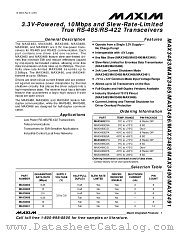 MAX3488EPA datasheet pdf MAXIM - Dallas Semiconductor