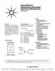 HCPL-817-00D datasheet pdf Agilent (Hewlett-Packard)