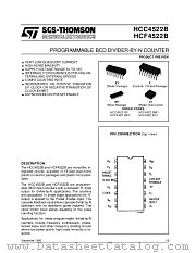 HCF4522BEY datasheet pdf ST Microelectronics