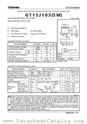 GT15J103 datasheet pdf TOSHIBA