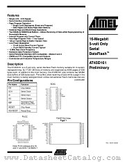 AT45D161 datasheet pdf Atmel