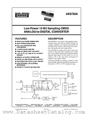ADS7806PB datasheet pdf Burr Brown
