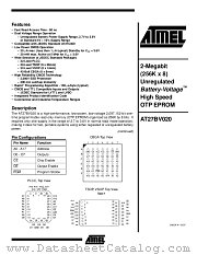AT27BV020-90TI datasheet pdf Atmel