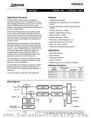 HSP50016GC-52 datasheet pdf Intersil