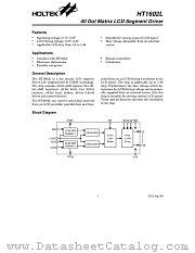 HT1602L datasheet pdf Holtek Semiconductor