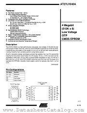 AT27LV040A-15JC datasheet pdf Atmel