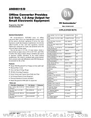 AND8019D datasheet pdf ON Semiconductor