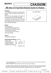 CXA2502 datasheet pdf SONY
