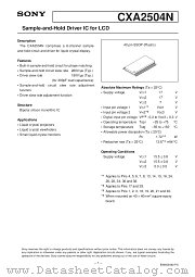 CXA2504 datasheet pdf SONY