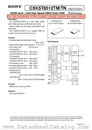 CXK5T8512TN-10LLX datasheet pdf SONY