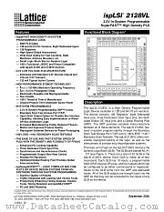 ISPLSI2128VL-135LT176 datasheet pdf Lattice Semiconductor