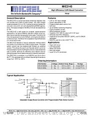 MIC2145BMM datasheet pdf Micrel Semiconductor