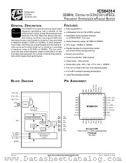 ICS84314AYLFT datasheet pdf Integrated Circuit Systems