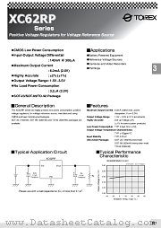 XC62RP1502TR datasheet pdf Torex Semiconductor