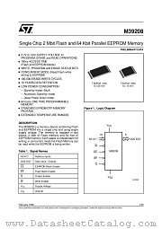M39208NA datasheet pdf ST Microelectronics