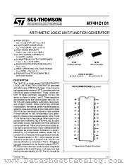 M74HC181 datasheet pdf ST Microelectronics