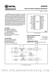 NJ88C50 datasheet pdf Mitel Semiconductor