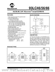 93LC56-ISM datasheet pdf Microchip