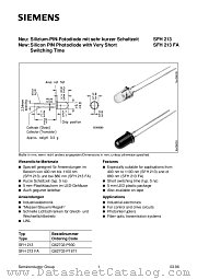 SFH213FA datasheet pdf Siemens