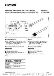SFH217 datasheet pdf Siemens