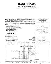 TBA820 datasheet pdf Fairchild Semiconductor