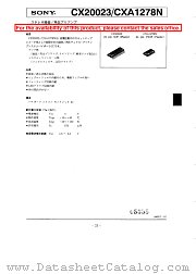 CX20023 datasheet pdf SONY