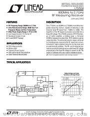 LT5504EMS8 datasheet pdf Linear Technology