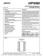 HIP4080IB datasheet pdf Intersil