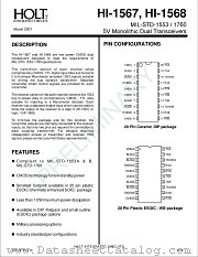 HI-1568CDM-03 datasheet pdf Holt Integrated Circuits