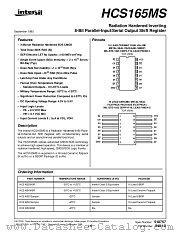 HCS165DMSR datasheet pdf Intersil