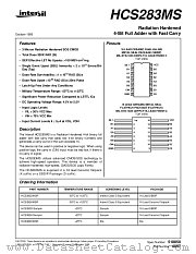 HCS283HMSR datasheet pdf Intersil