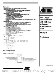ATTINY13-12PI datasheet pdf Atmel